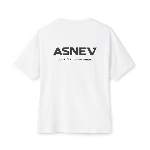 ASNEV Minimal Logo Boxy Tee — Small Chest Graphic